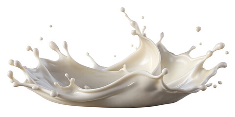 White milk splash isolated in white background