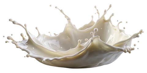 milsk splashing isolated in white background. Milk splash cut out