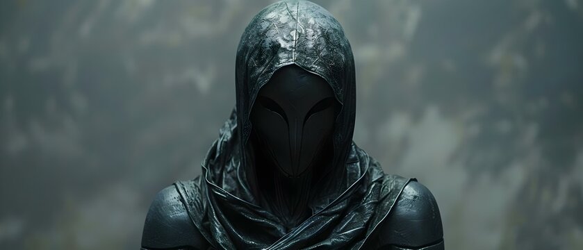 Mysterious Guardian: Veiled Valor in Silence. Concept Fantasy, Guardian, Mysterious, Veiled, Silence