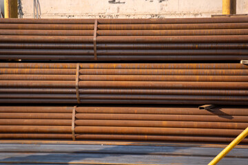 metal products, production of metal profiles and metal pipes. High quality photo