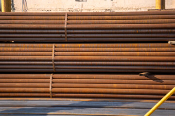 metal products, production of metal profiles and metal pipes. High quality photo