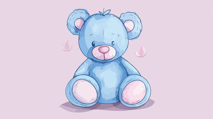 Blue teddy Bear. Soft Toy for kids. Childhood childre
