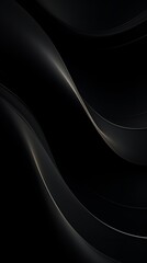 Abstract white waves on black background wallpaper for phone