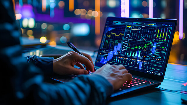 Photo of guy hands arms working front back end programming indoors workstation workshop home