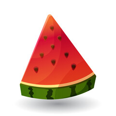Illustration of a sliced watermelon