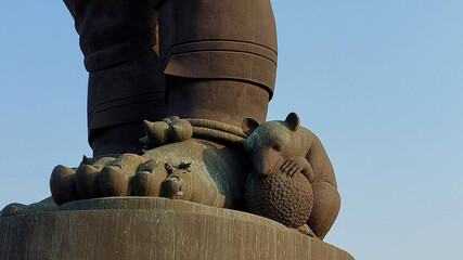 The Statue of Rat, or Mushika Vahana, is a symbol of wisdom and humility in Hindu mythology.