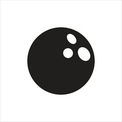 bowling ball vector icon line template