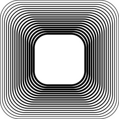 Squares rounded line gradient. Technology geometric