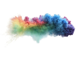 colorful smoke isolated on transparent background