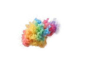 Fototapeta na wymiar colorful smoke isolated on transparent background