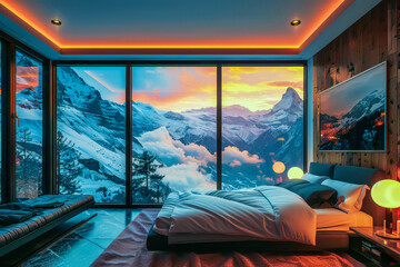 Luxury Mountain View Bedroom at Alpine Sleep Retreat