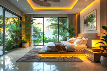 Tropical Oceanfront Tropical Oceanfront Bedroom for Restful Sleep Tourism