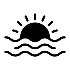 sunrise glyph icon