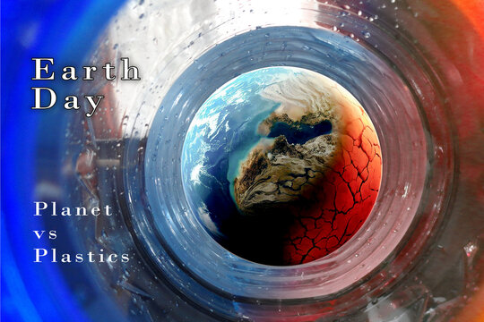 earth day 22nd April 2024 creative design, theme Planet vs Plastics
