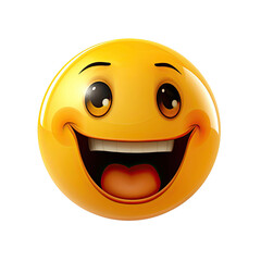 Fototapeta premium Happy Emoji on transparent background