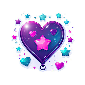 recommend clip art: Connected iridescent cubes isolated on transparent background