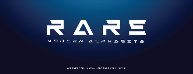 Rare Abstract modern urban alphabet fonts. Typography sport, technology, fashion, digital, future creative logo font. vector illustration
