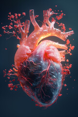 Artwork heart creative 3d render illustration