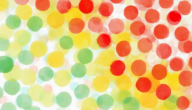 Polka dot illustration background in watercolor style.