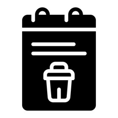 Trash Can glyph icon