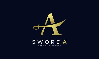 Sword letter A Logo