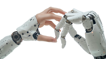 Hands reaching out to touch On isolated transparent PNG background