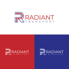 Radiant Transport creative minimal logo