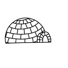 Hand Drawn Winter Igloo 