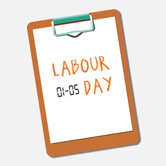 to do list on clipboard , simple labor day vector 