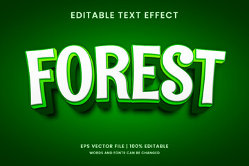 Forest green 3d editable text effect