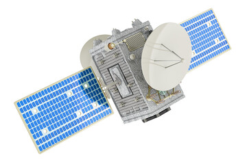 Satellite, 3D rendering isolated on transparent background - 788378787