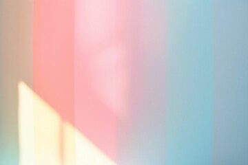Fototapeta premium Vibrant rainbow striped wall illuminated by light from both sides, creating a stunning visual display