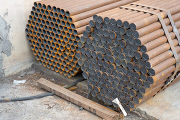metal products, production of metal profiles and metal pipes. High quality photo