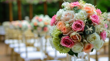 Elegant Wedding Bouquet at Outdoor Ceremony