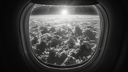 Naklejka premium window of an airplane