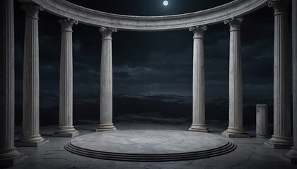 Fototapeta premium colonnade in the city, columns in front of the church