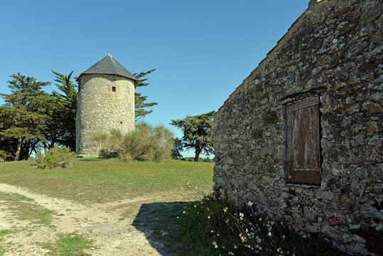Alte Windm&uuml;hle auf der Ile de Noirmoutier