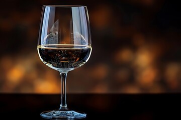 Crystal wine glass pure black backdrop vibrant reflections minimal decor side lighting