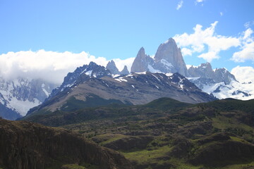 Fototapeta premium Landscape of the Argentine Patagonia with mountains, rivers, forests and lakes