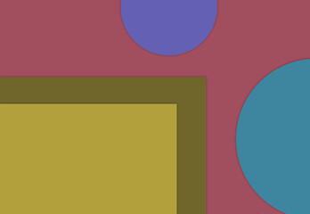 Fototapeta premium Geometric colourful modern abstract art background illustration with basic shapes