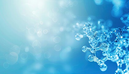 Abstract blue background on a medical theme, phonendoscope, hospital corridor, doctor.