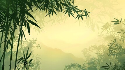 Obraz premium Bamboo forest, illustration