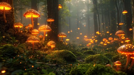 Glowing Fungi: A Fairy Tale Forest
