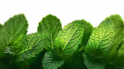 Fresh and Vibrant Mint Leaves: A Fragrant Addition to Culinary Delights and Soothing Beverages - obrazy, fototapety, plakaty