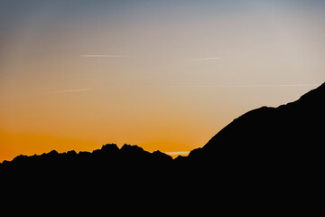 Sunrise in the swiss alps 