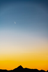 Sunrise in the swiss alps