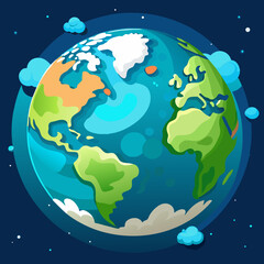 Naklejka premium illustration of earth 