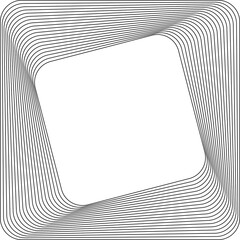 Rounded square swirl icon. Geometric element