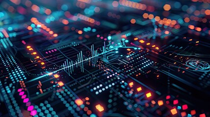 Fototapeta premium Abstract of cryptocurrency markets and digital asset exchanges