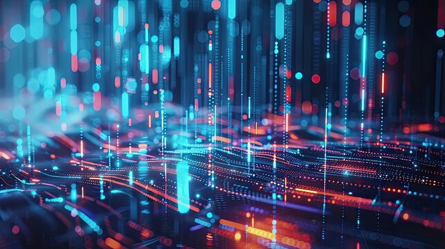 Abstract of cryptocurrency markets and digital asset exchanges